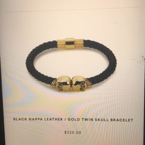 18k gold skull bracelet